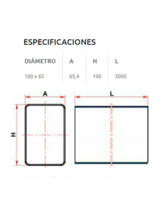 Tubo Rectangular Tigre...