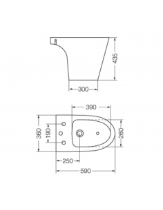 Bidet Ferrum Marina Negro 3...