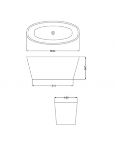 Bañera Ferrum Khios Oval...