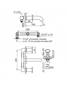 Lavatorio Pared Fv D7...